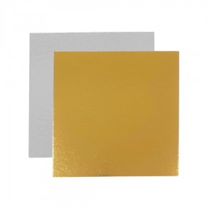 Pack 10 bases cuadradas para tartas - Dorado y Plata - 30x30cm
