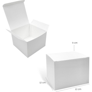 Pack 10 cajas organizadoras - Kraft Blanco - 12x12x9cm