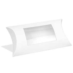 Pack 25 cajas almohada - Kraft Blanco - 12,5x7,4x4,2cm