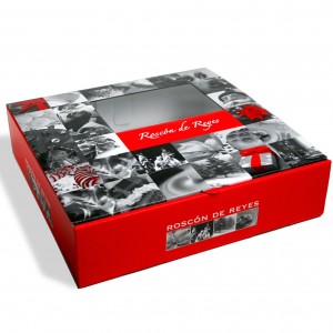 Pack 25 cajas para roscón de Reyes - 25x25x7cm