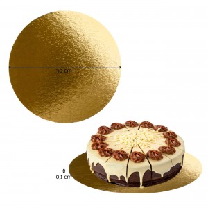 Pack 10 bases redondas para tartas - Dorado - 30cm