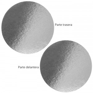 Pack 10 bases redondas para tartas - Plata - 20cm