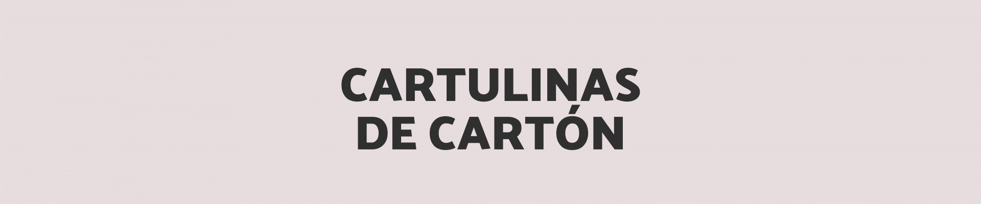 Cartulinas de cartón