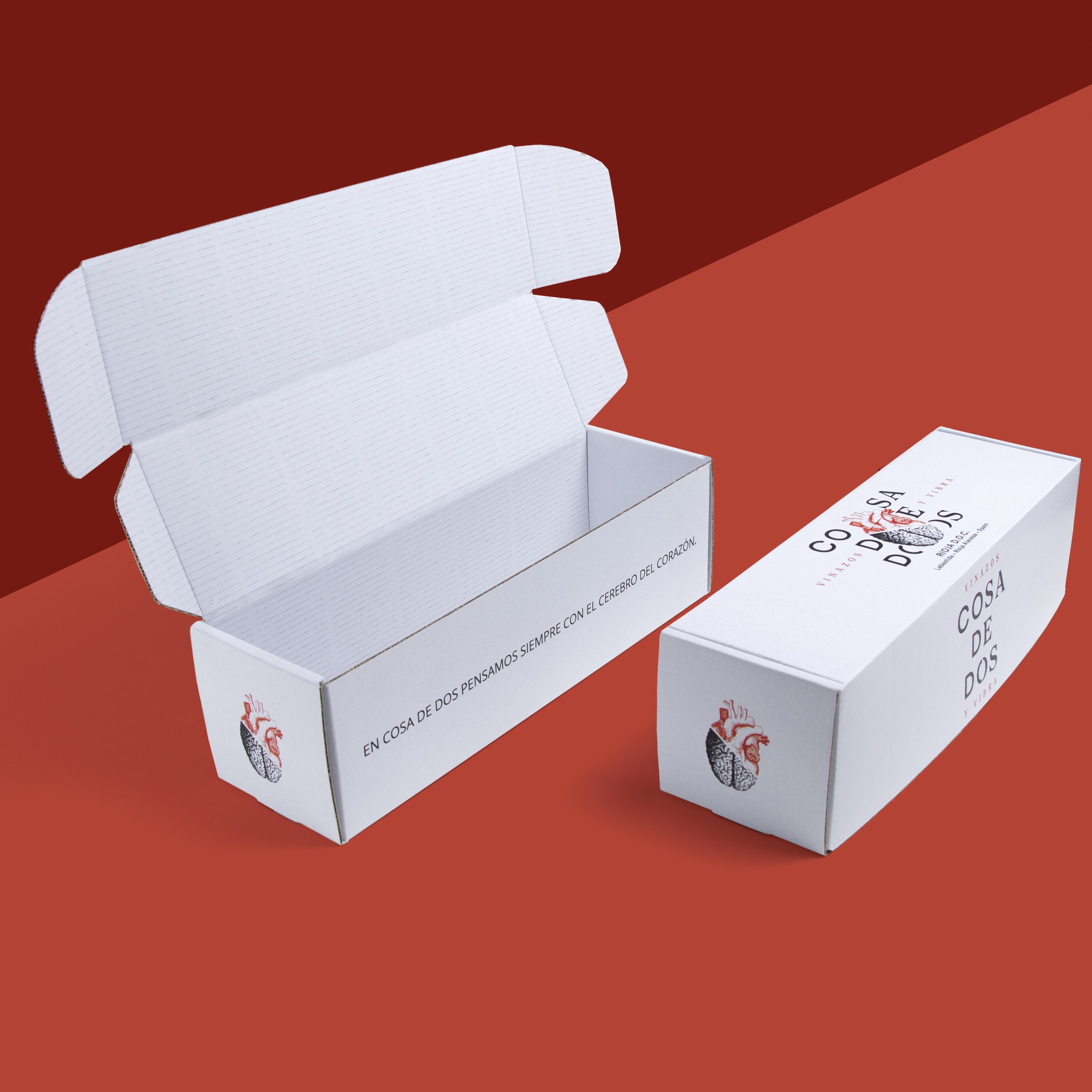 Caja para botella de vino personalizada
